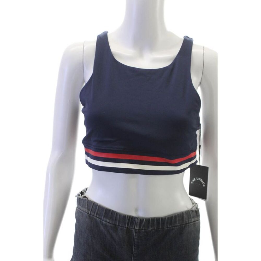 The Upside Womens Playback Racquel Sports Bra Navy Size L